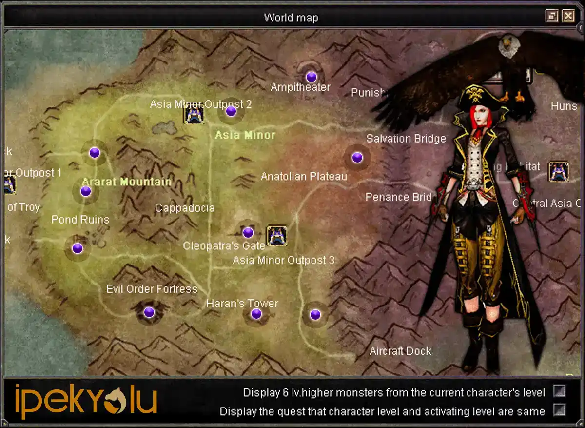Silkroad Online Captain Ivy Unique Spawn Haritası